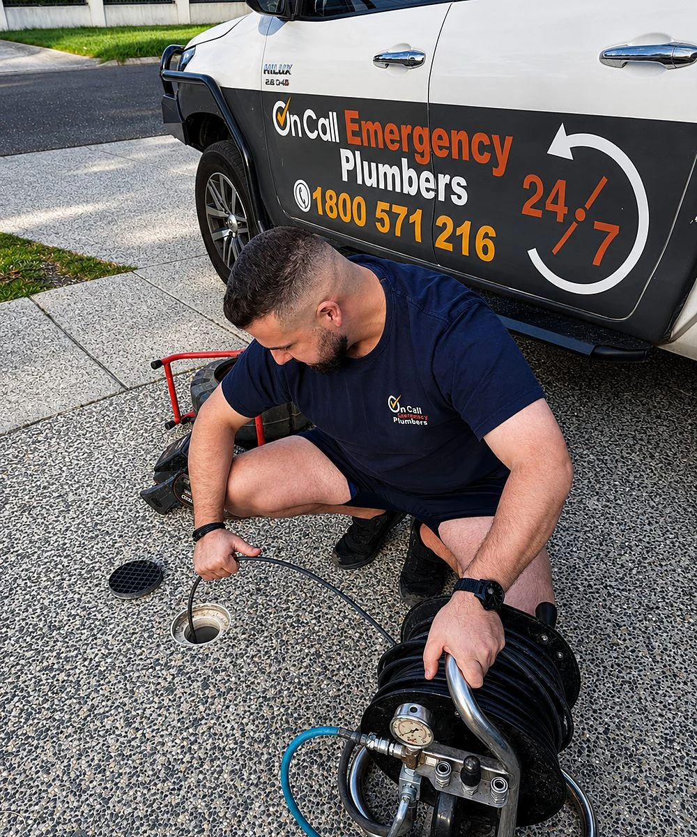 Emergency blocked drain plumber working in Camberwell