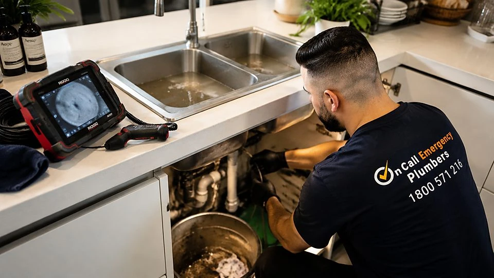Blocked drain clearing service in Camberwell